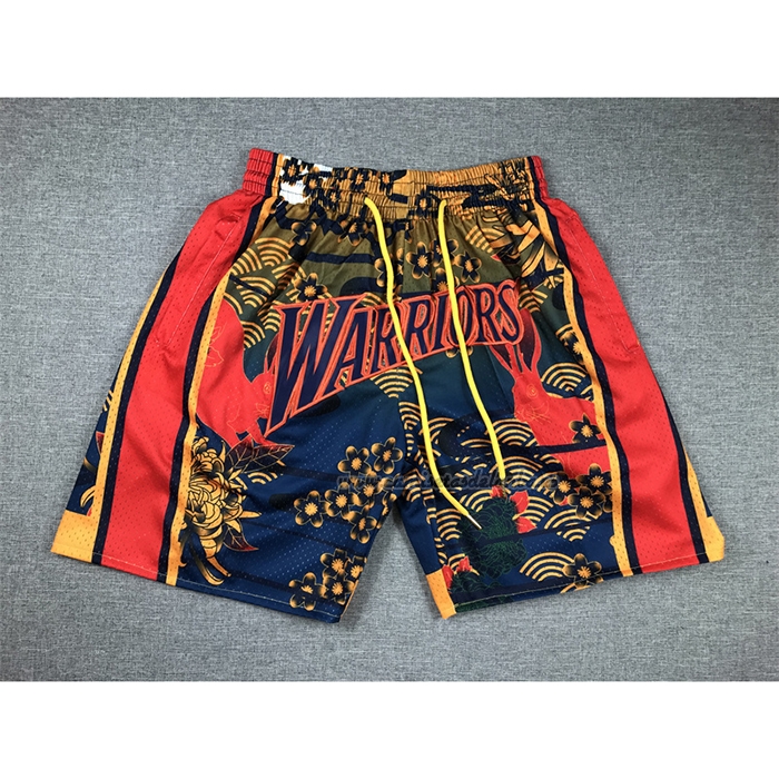 Pantalone Golden State Warriors Lunar New Year Mitchell & Ness Just Don Naranja